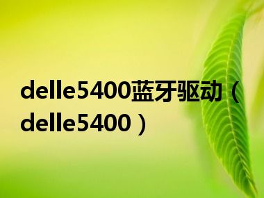 delle5400蓝牙驱动（delle5400）