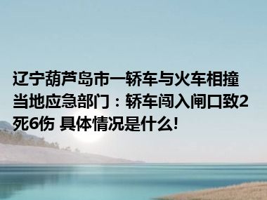 辽宁葫芦岛市一轿车与火车相撞当地应急部门：轿车闯入闸口致2死6伤 具体情况是什么!