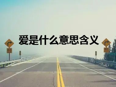 爱是什么意思含义