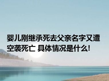 婴儿刚继承死去父亲名字又遭空袭死亡 具体情况是什么!