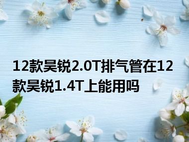 12款昊锐2.0T排气管在12款昊锐1.4T上能用吗