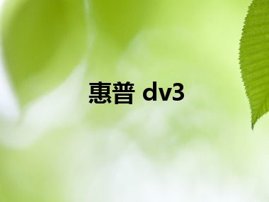 惠普 dv3