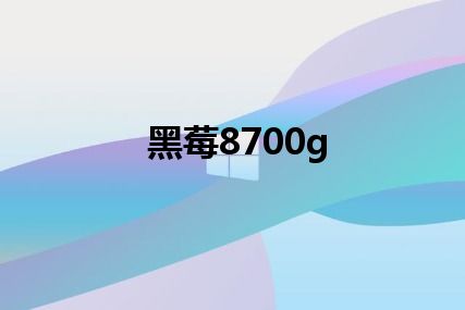 黑莓8700g