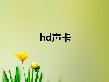 hd声卡