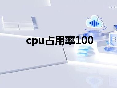 cpu占用率100